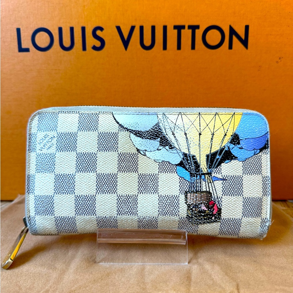 Louis Vuitton ILLUSTRATION WHITE Damier Azur  Zippy Wallet LIMITED